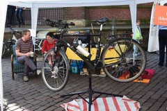 Zahlreiche interessierte Besucher kamen zum „Hallo Fahrrad“-Tag” auf den Rathausmarkt
